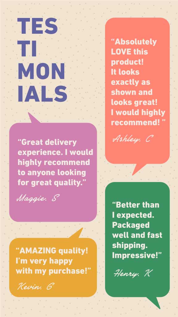 Colorful Customer Testimonials Poster Design