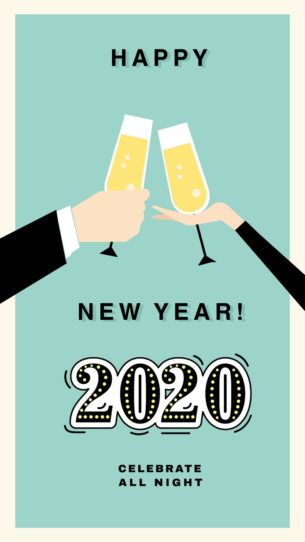 Elegant Teal New Year Celebration Poster