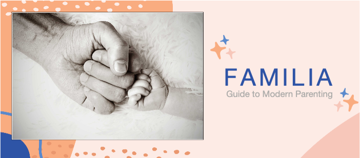 Template Warm Family Moments Orange Blue Poster