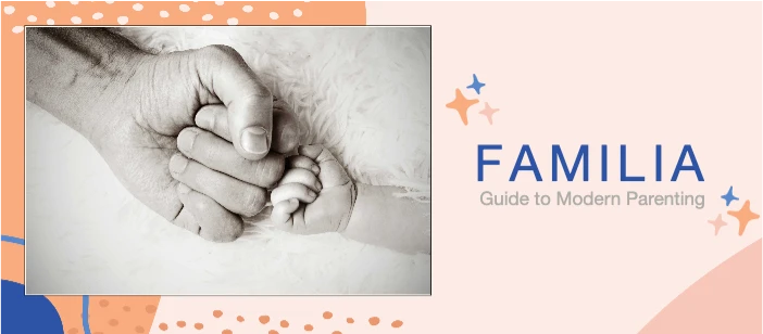 Template Warm Family Moments Orange Blue Poster