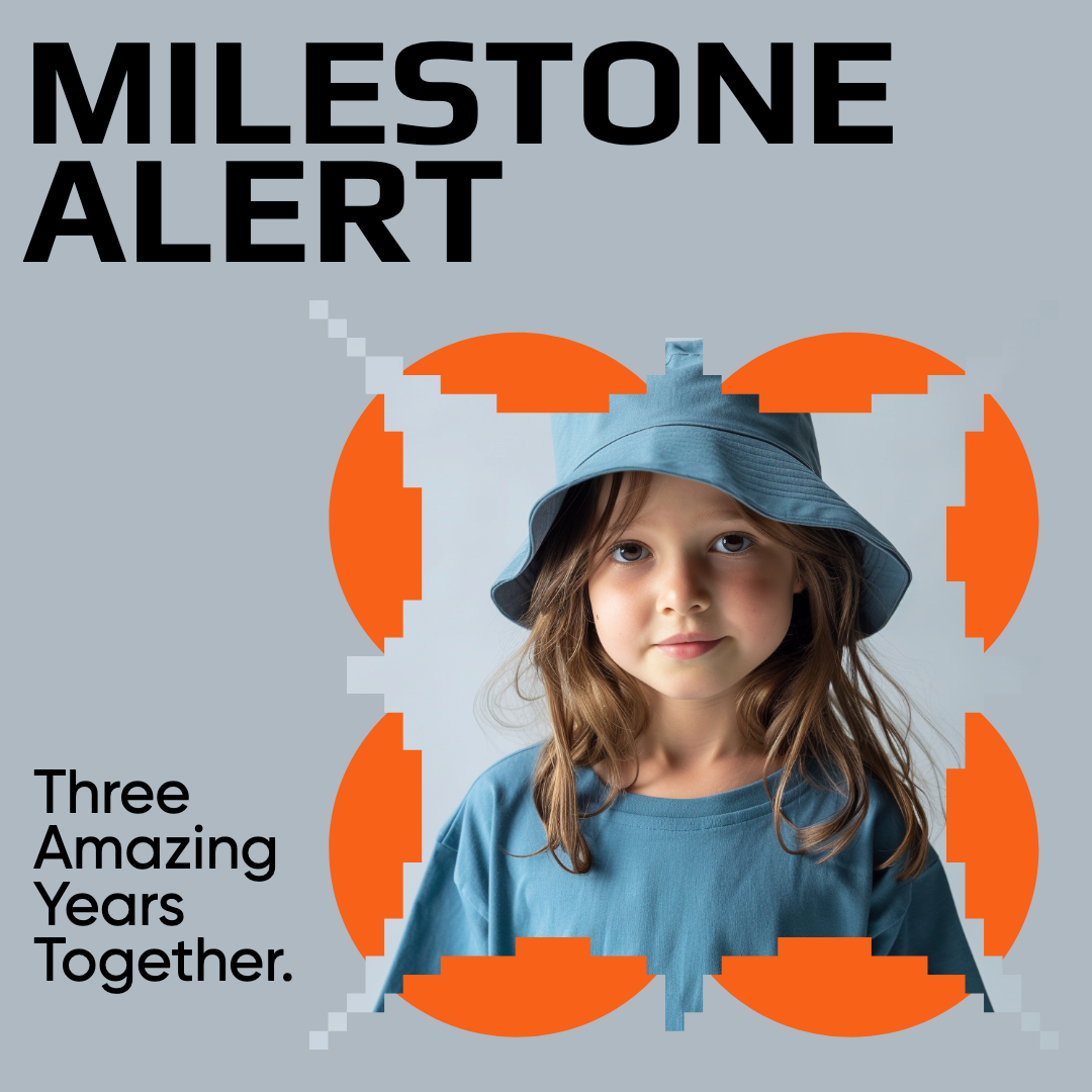 Orange Blue Milestone Celebration Instagram-Post