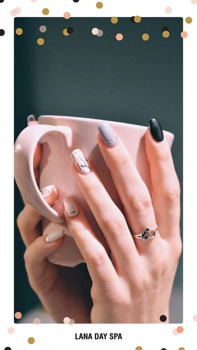 Template Chic Pink and Black Spa Day Voucher