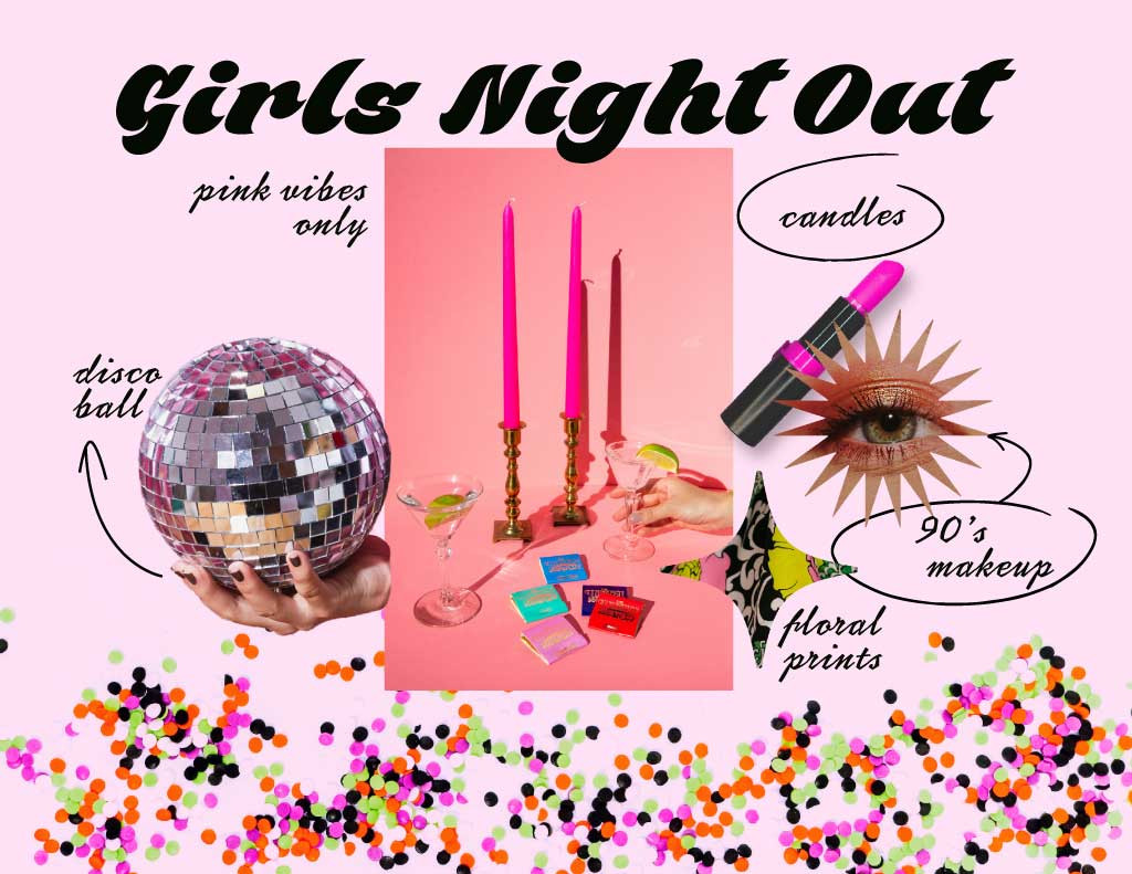 Template Girls Night Out Pink Party Poster