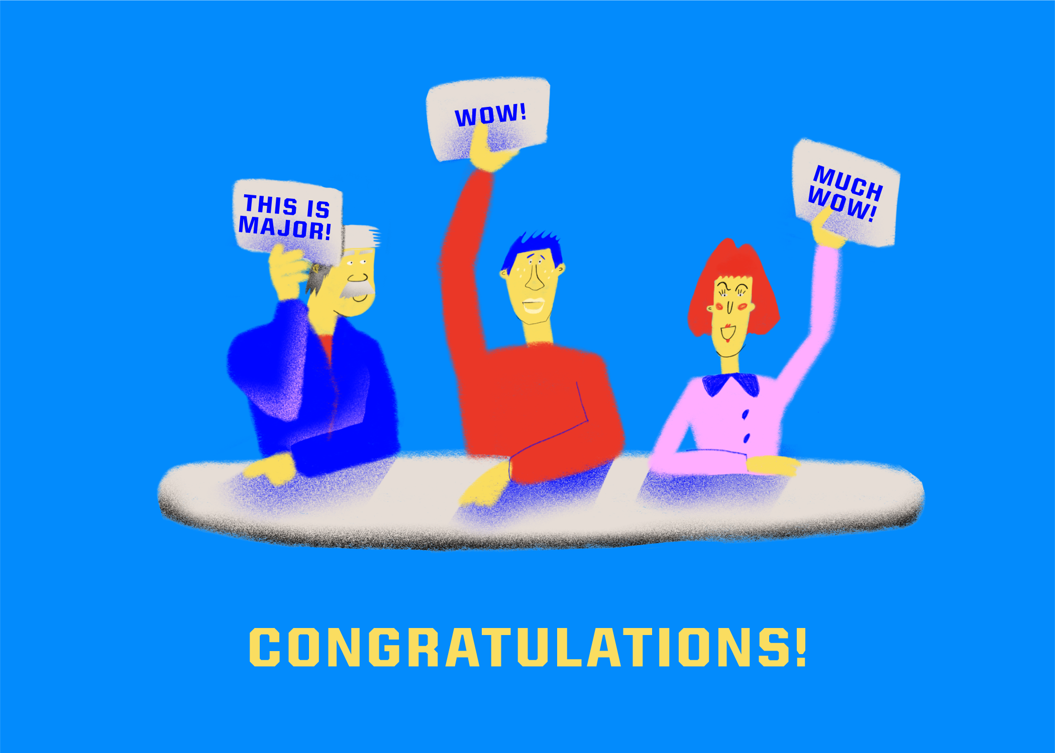 Template Vibrant Blue Celebration Poster Design