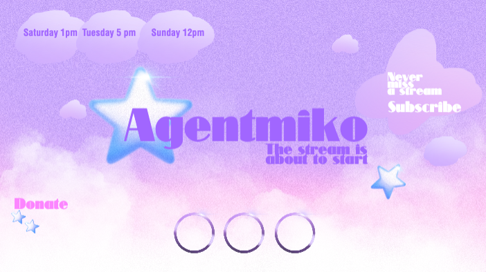 Template Charming Purple Twitch Stream Starting Ad