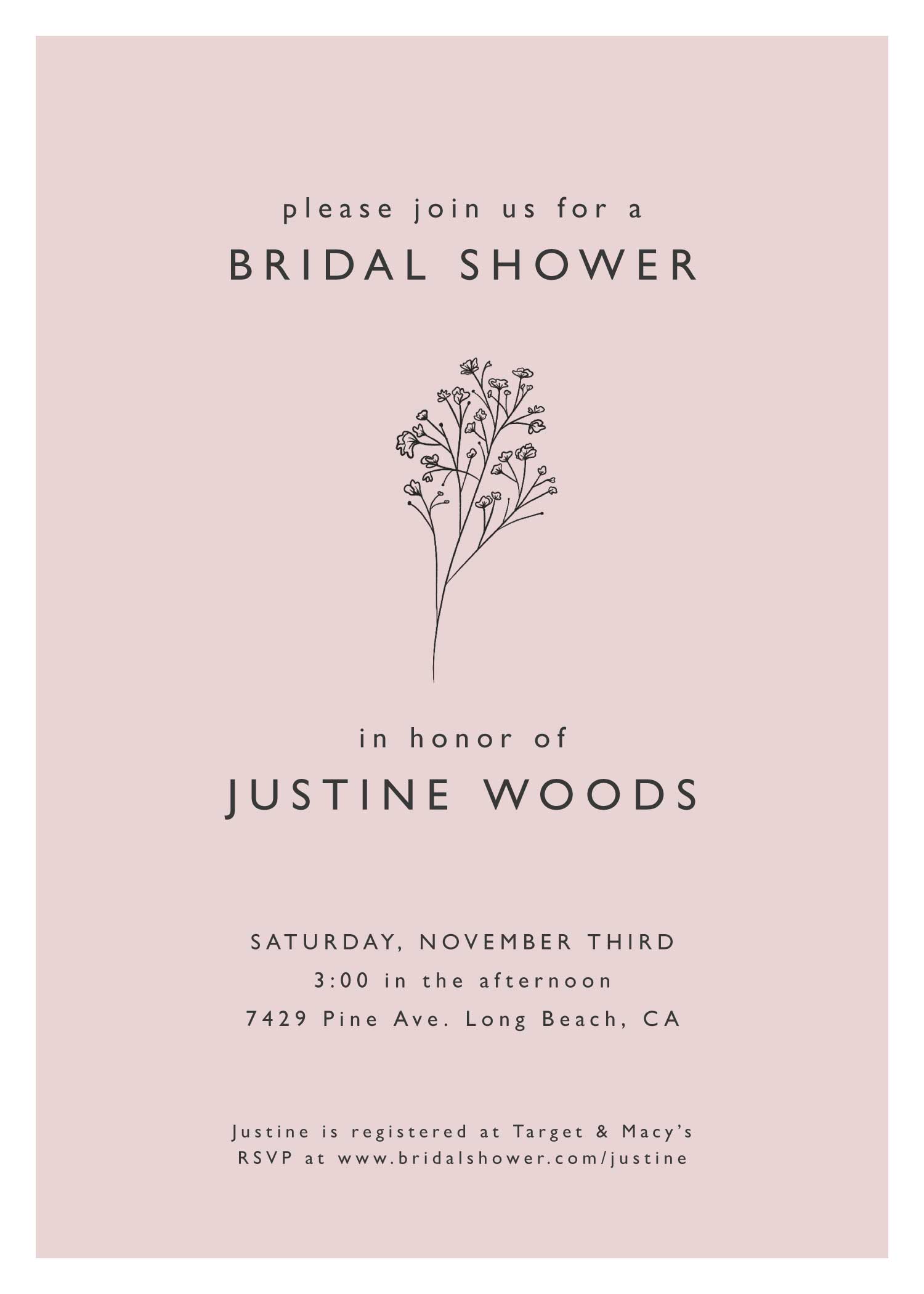 Elegant Pink Bridal Shower Invitation Poster