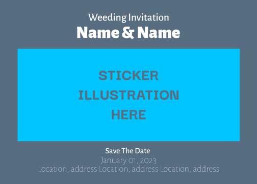 Elegant Teal Wedding Invitation Post Template