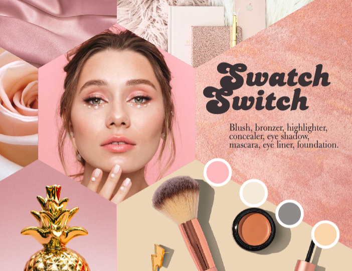 Template Chic Pink Cosmetics Ad Template Design