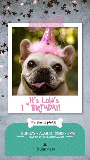 Cheerful Pink Birthday Party Post Template