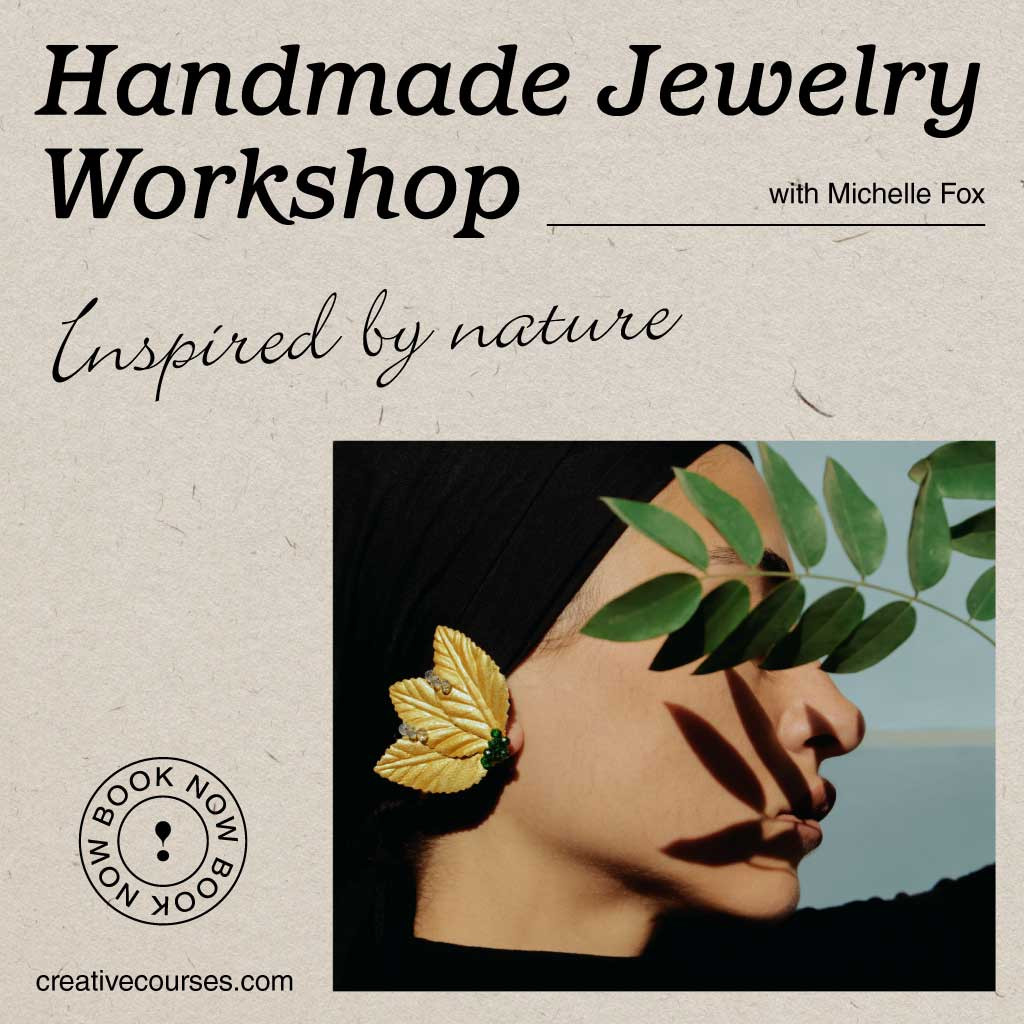 Template Nature Inspired Handcrafted Jewelry Workshop Poster