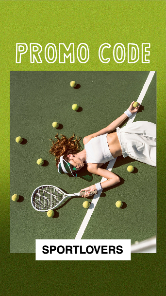 Vibrant Green Tennis Promo Voucher Design