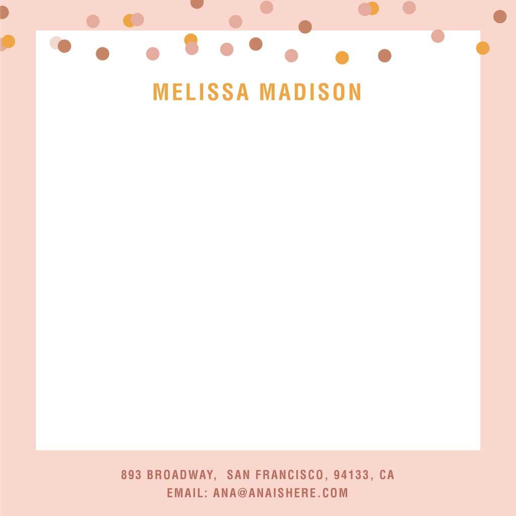 Template Elegant Peach Business Card Template Design