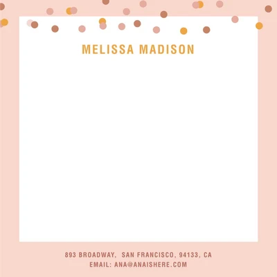 Template Elegant Peach Business Card Template Design