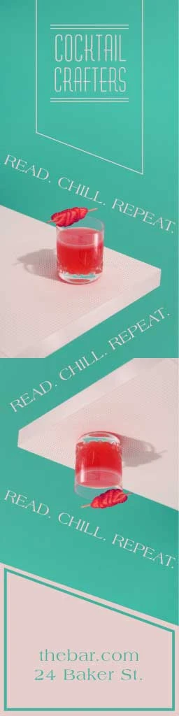 Template Turquoise Refreshing Drink Ad Poster Template