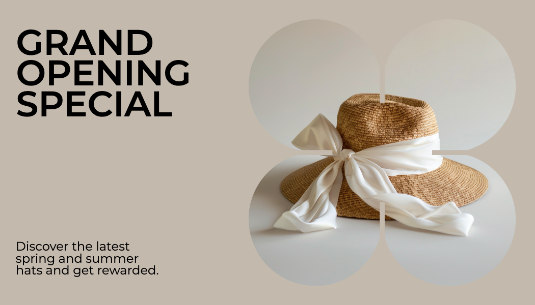 Template Grand Opening Gift Card in Elegant Beige