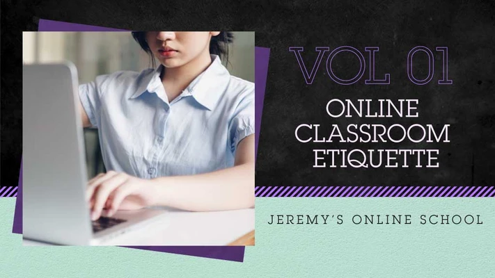 Elegant Purple Online Classroom Poster Design