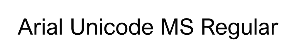 Arial Unicode MS Normal