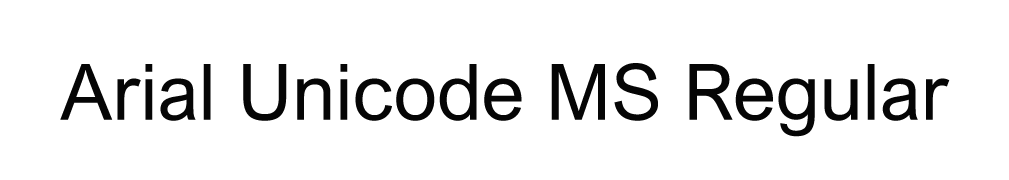 Arial Unicode MS Normal