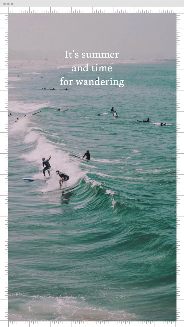 Template Seaside Adventure Summer Surfing Poster