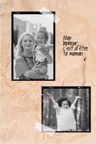 Template Elegant Beige Motherhood Memories Photo Post