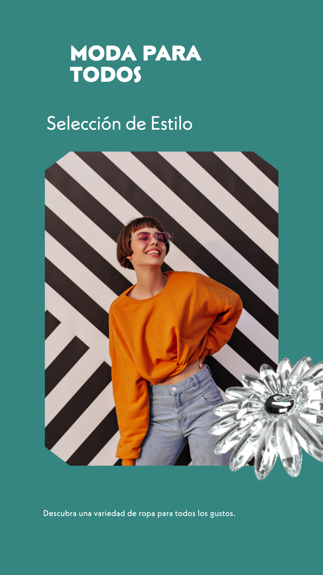 Chic Teal and Orange Fashion Poster Design