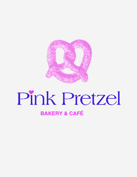 Pink Pretzel Bakery Vibrant Poster Design