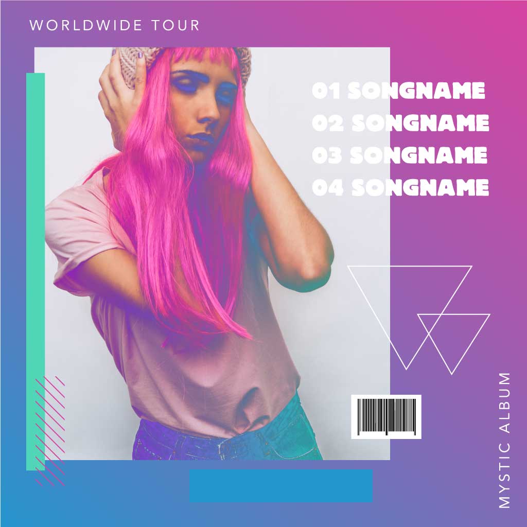 Vibrant Pink Music Album Poster Design