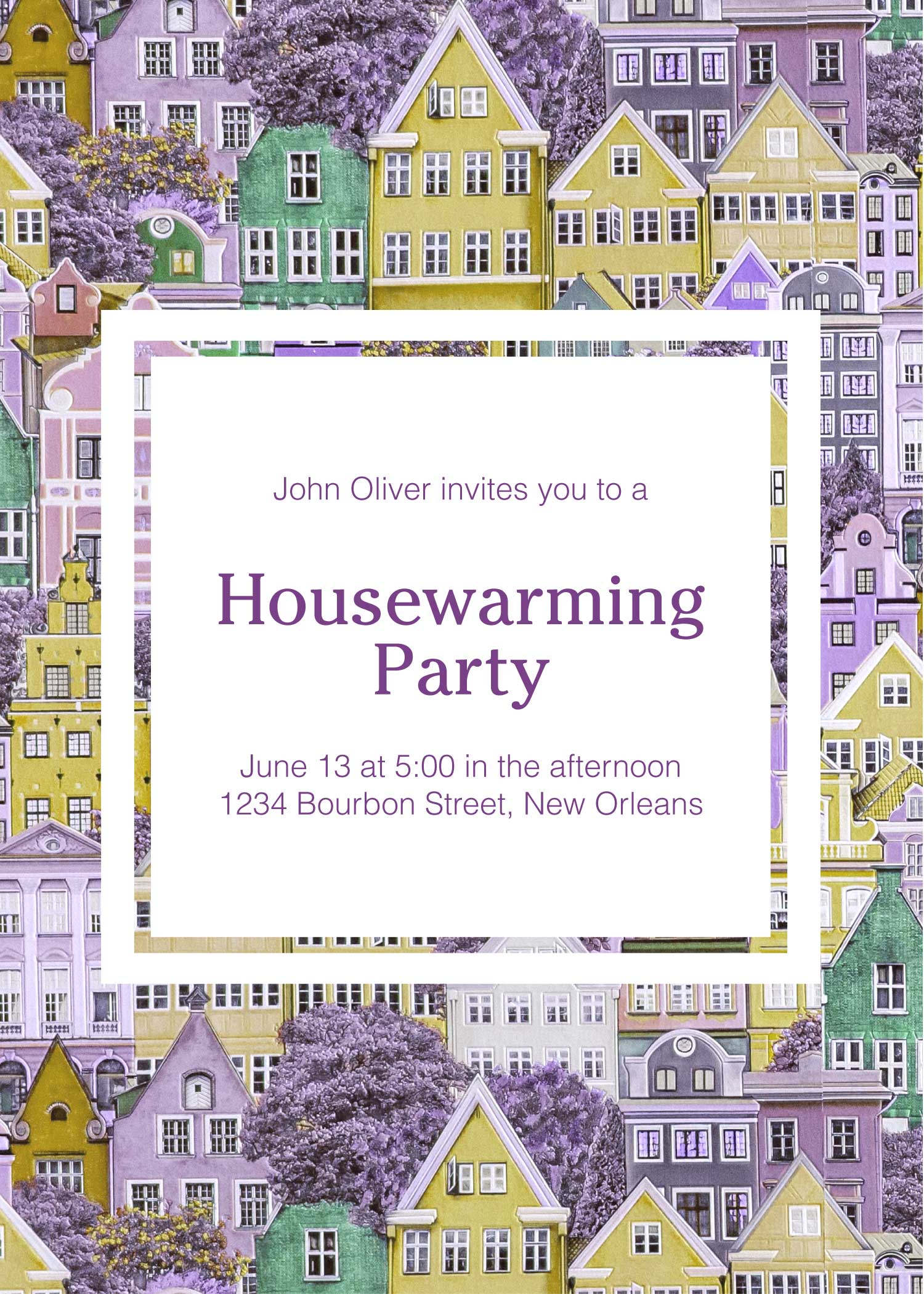 Colorful Home Gathering Invitation Poster Design