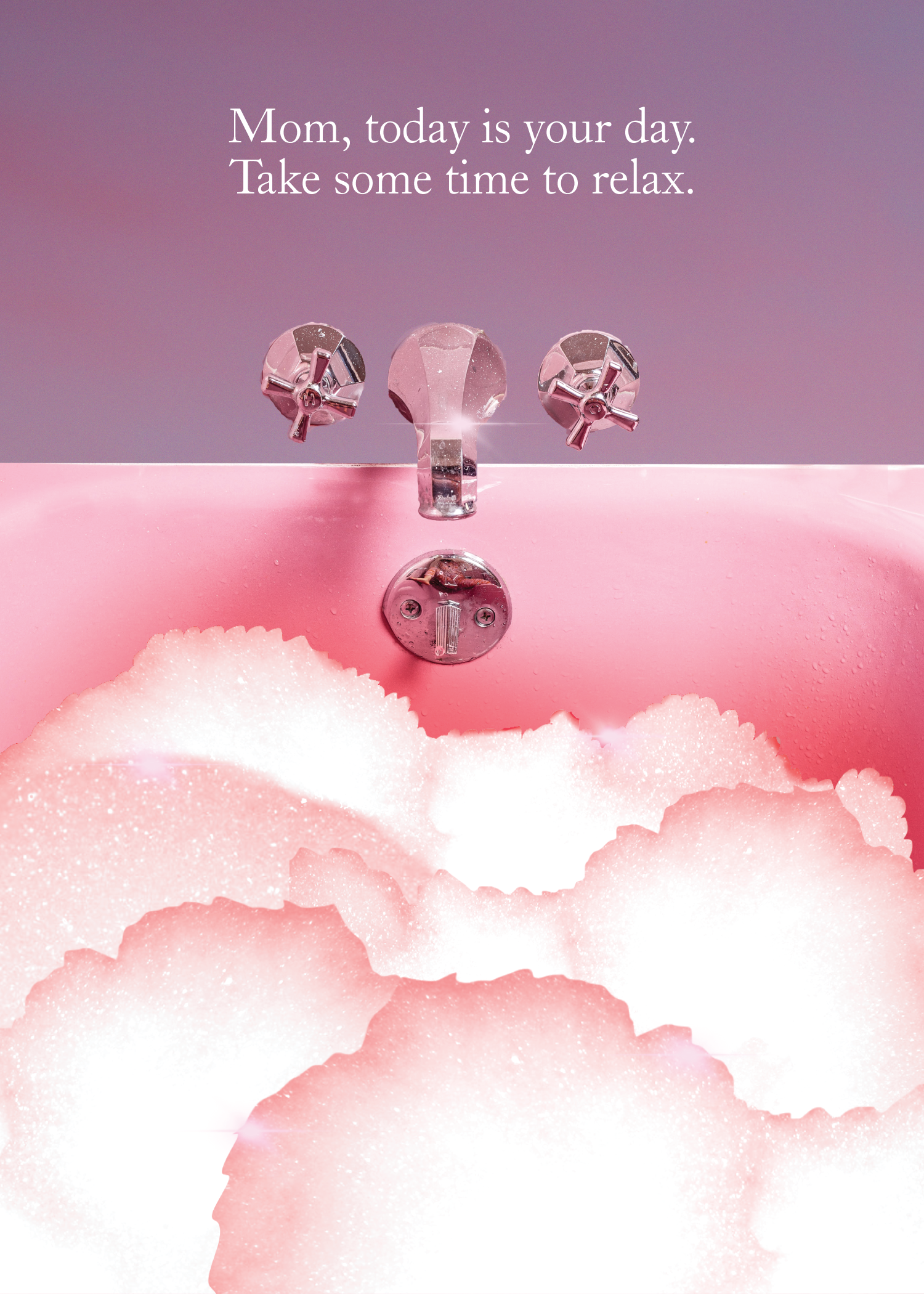 Relaxing Spa Day Pink Poster Design