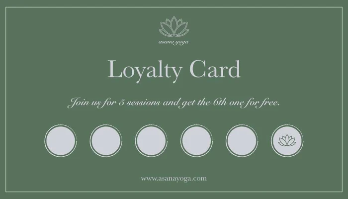 Template Serene Green Yoga Loyalty Voucher Design