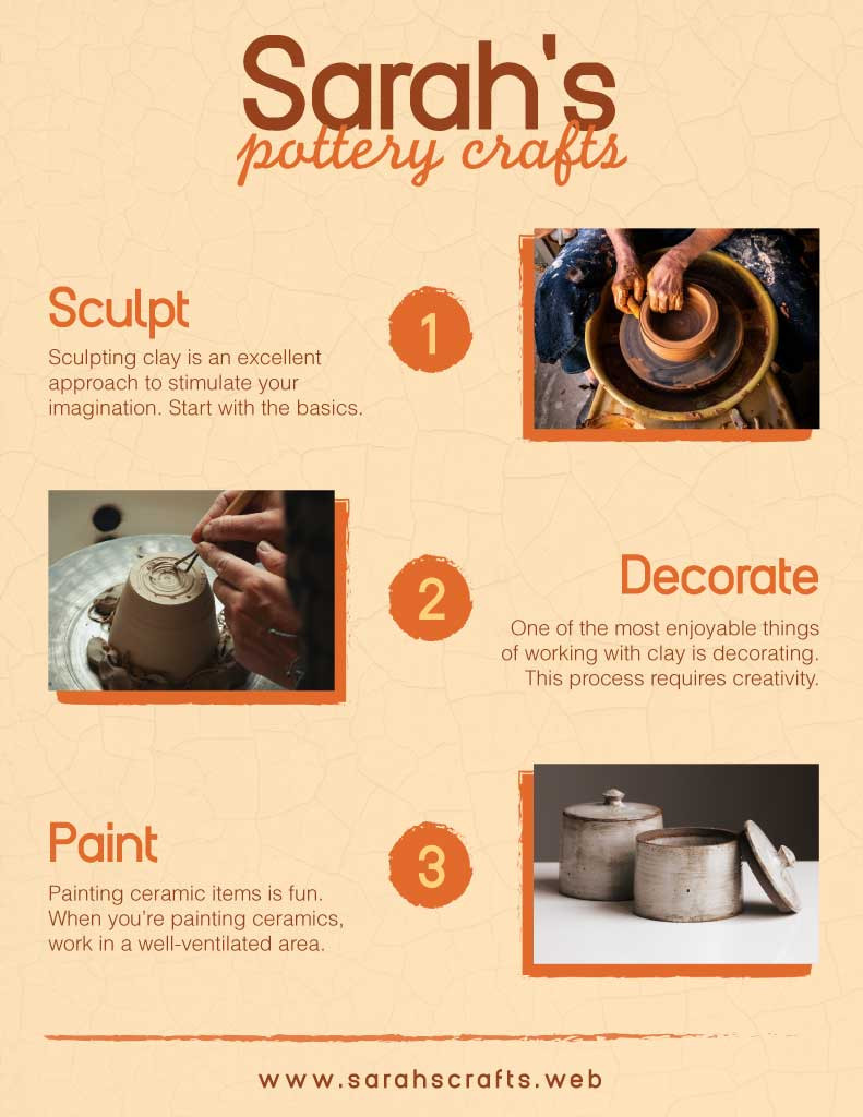 Template Creative Clay Crafting Workshop Poster in Orange