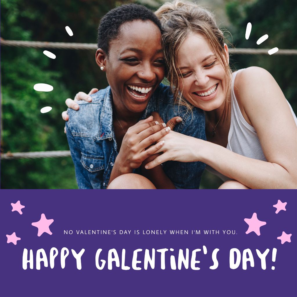 Joyful Galentine's Day Celebration Post Template