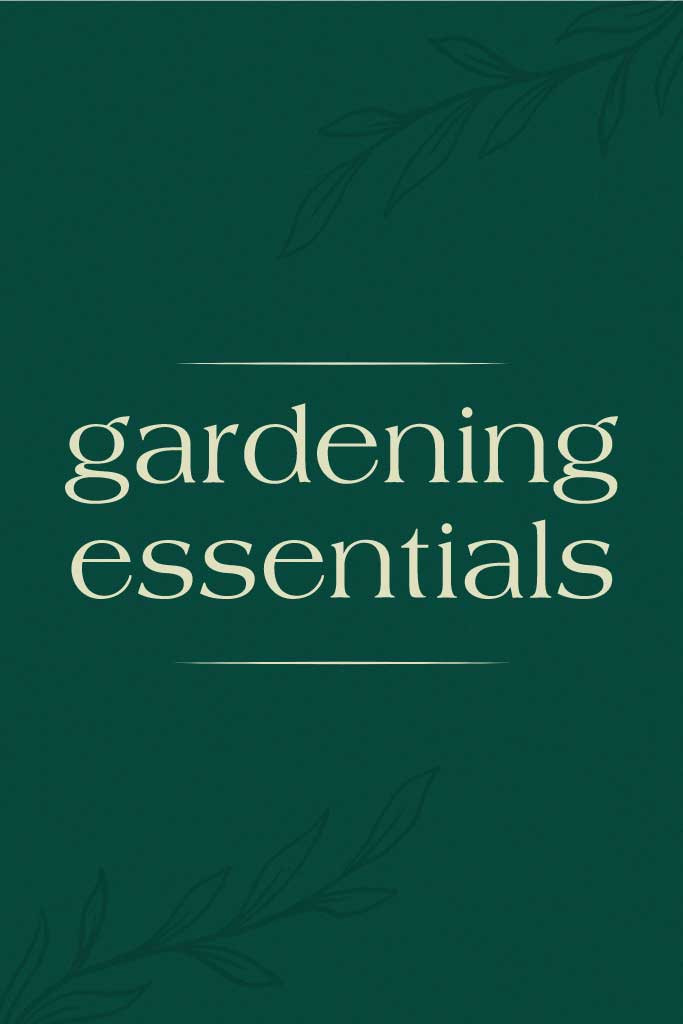 Template Elegant Green Gardening Essentials Poster