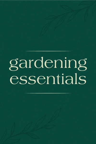 Template Elegant Green Gardening Essentials Poster