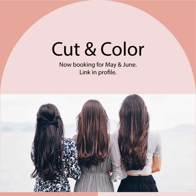 Template Chic Salon Cut and Color Advert in Rose Tones