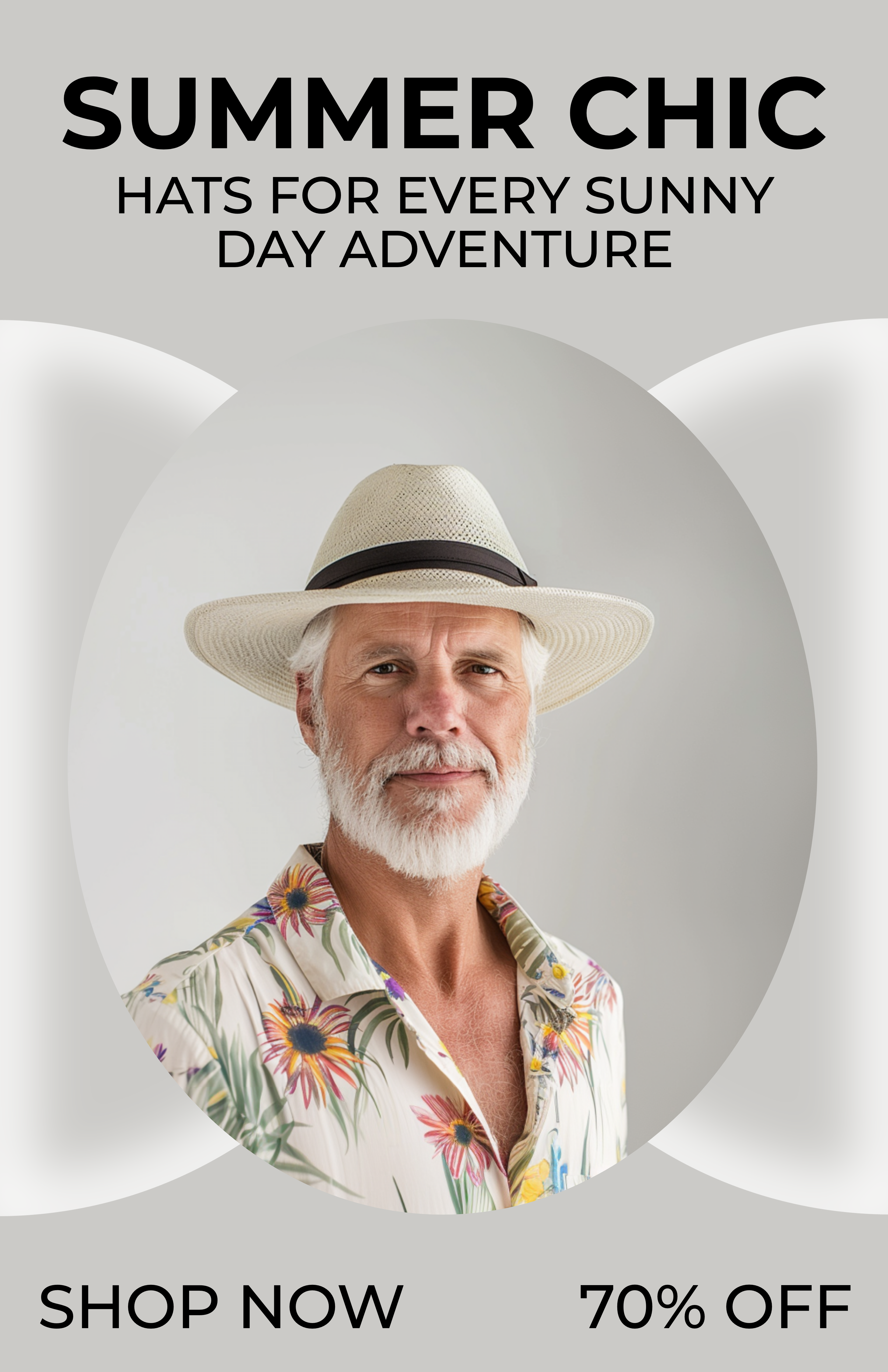 Template Summer Chic Hat Poster With Discounts