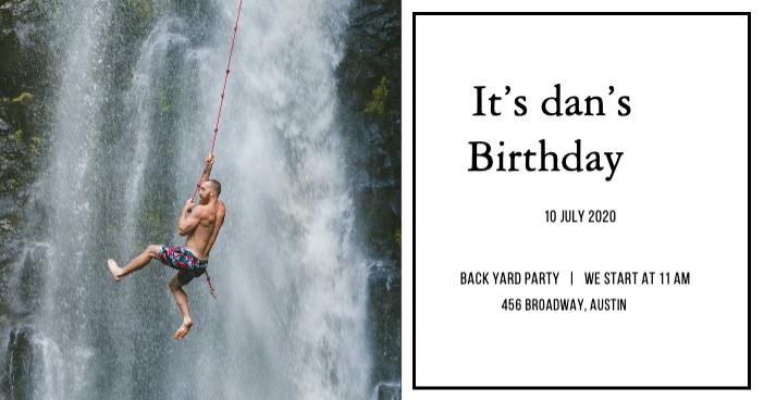 Swing Into Dan's Birthday Bash Invitation Post