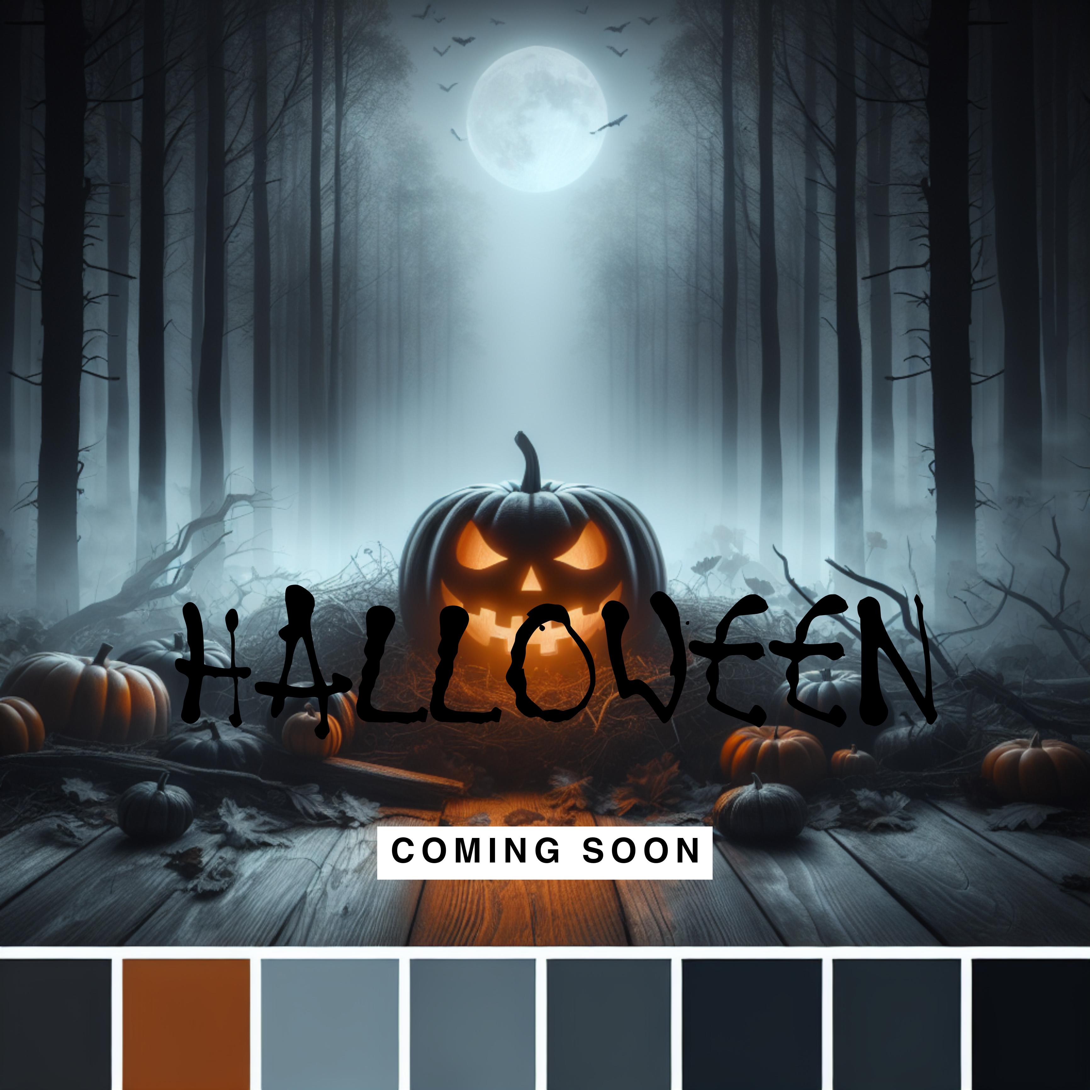 Mysterious White Halloween Poster Design