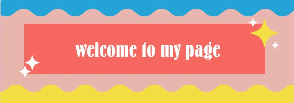 Template Cheerful Welcome Social Media Post in Coral and Sky Blue