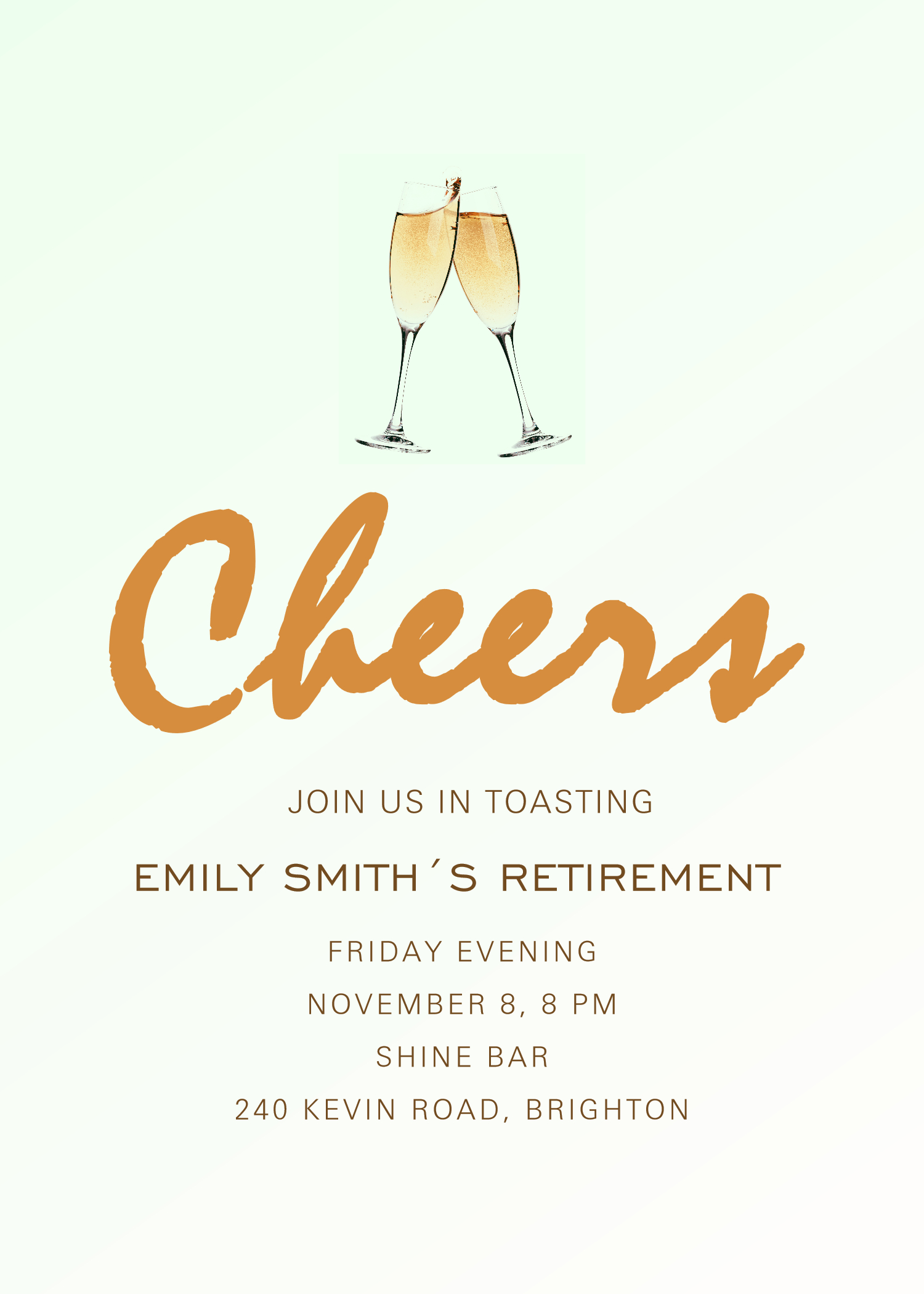 Elegant Gold Retirement Celebration Invitation Poster