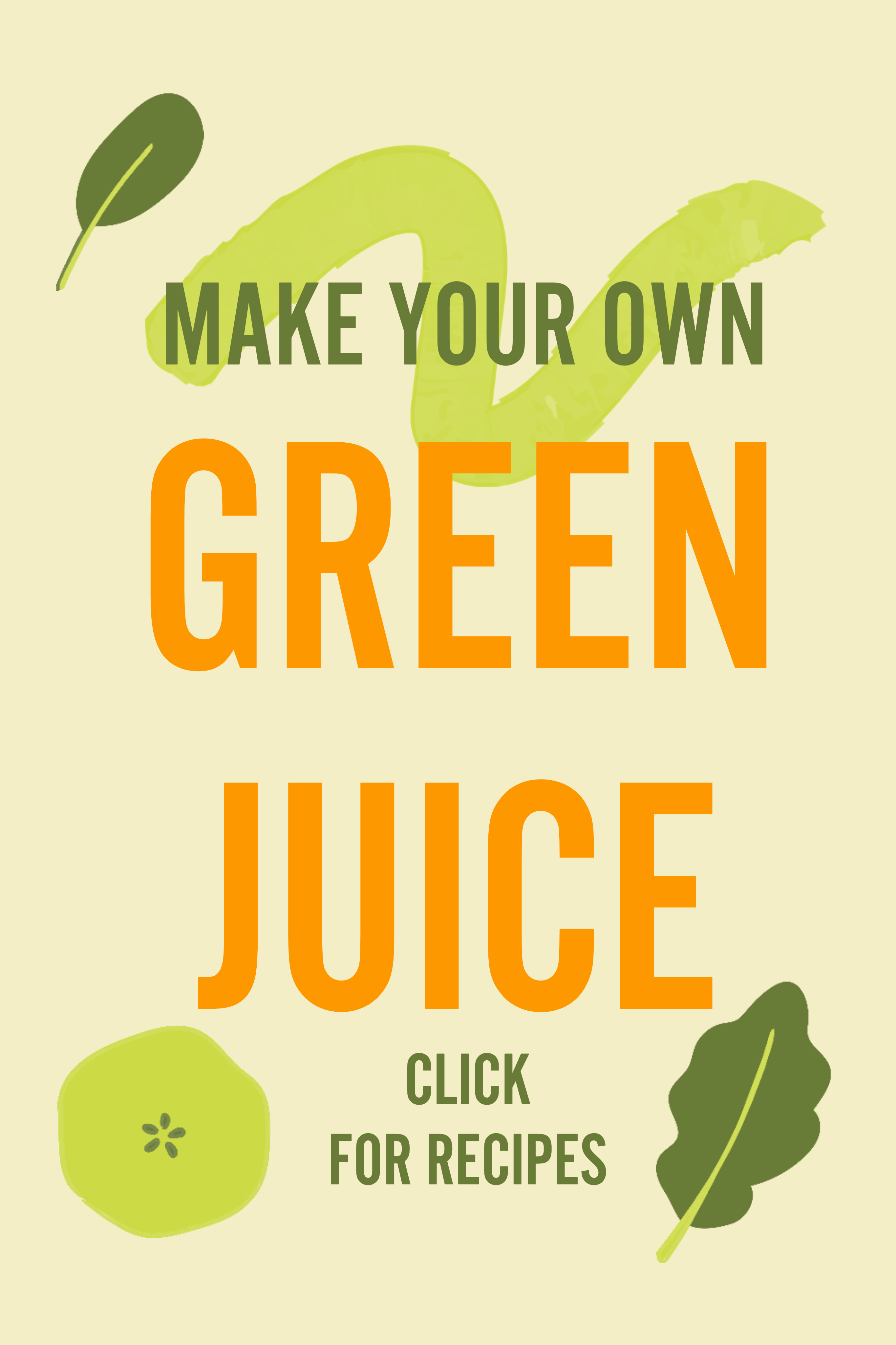 Fresh Green Juice Clickable Post Design