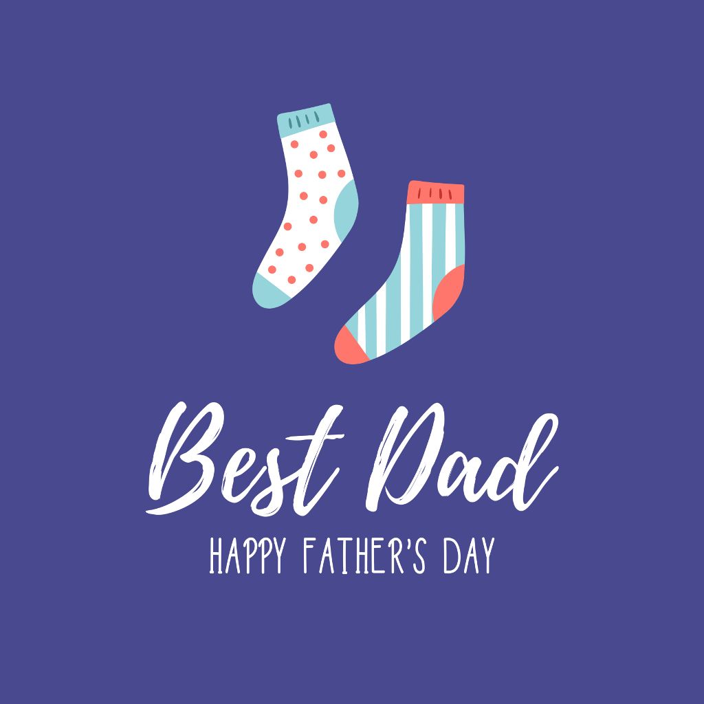 Cheerful Father's Day Socks Social Post Design