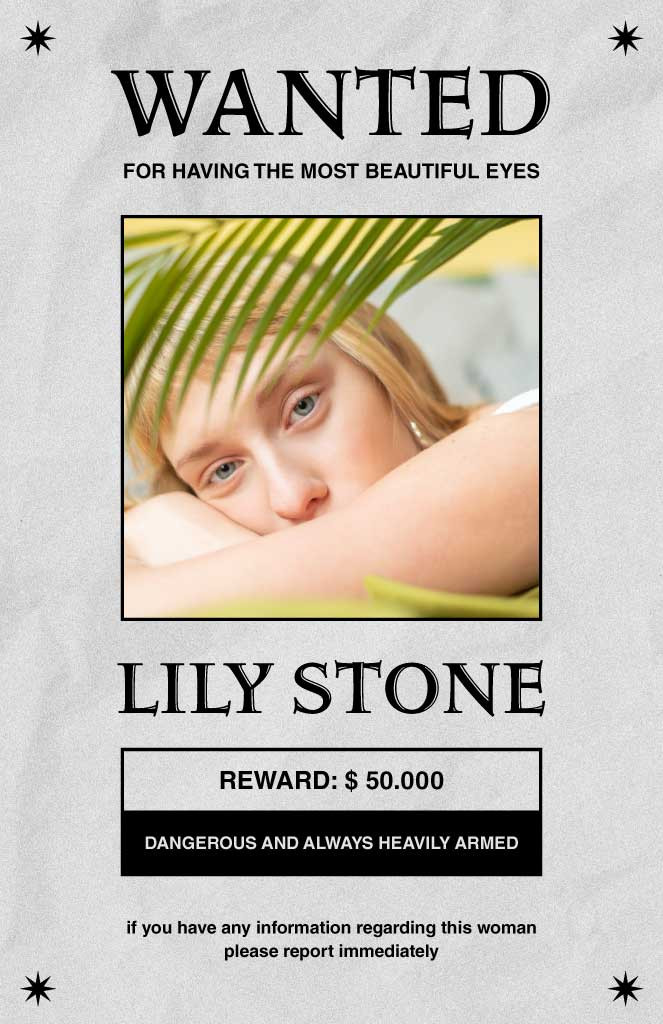 Template Eye-Catching Yellow Black Wanted Poster Design