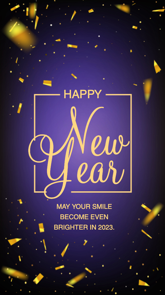 Elegant Navy and Gold New Year Poster