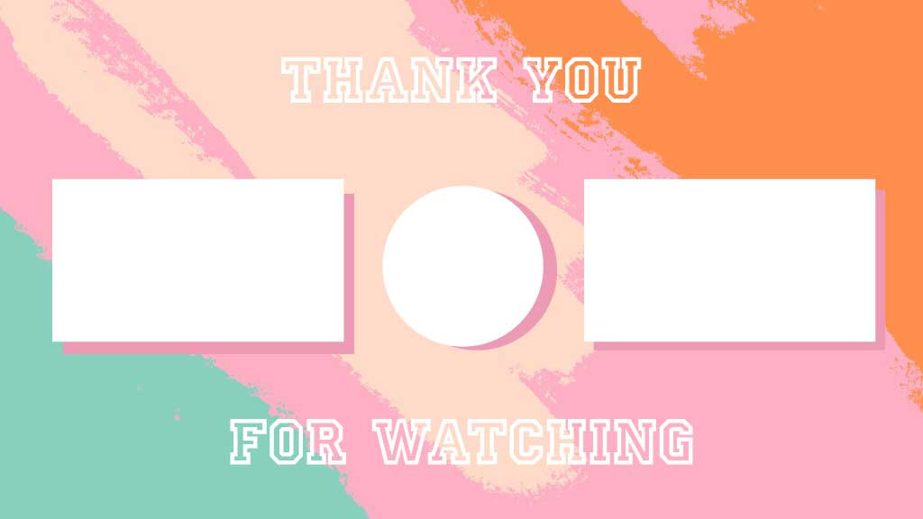 Template Peach and Teal Cheerful Thank You Post