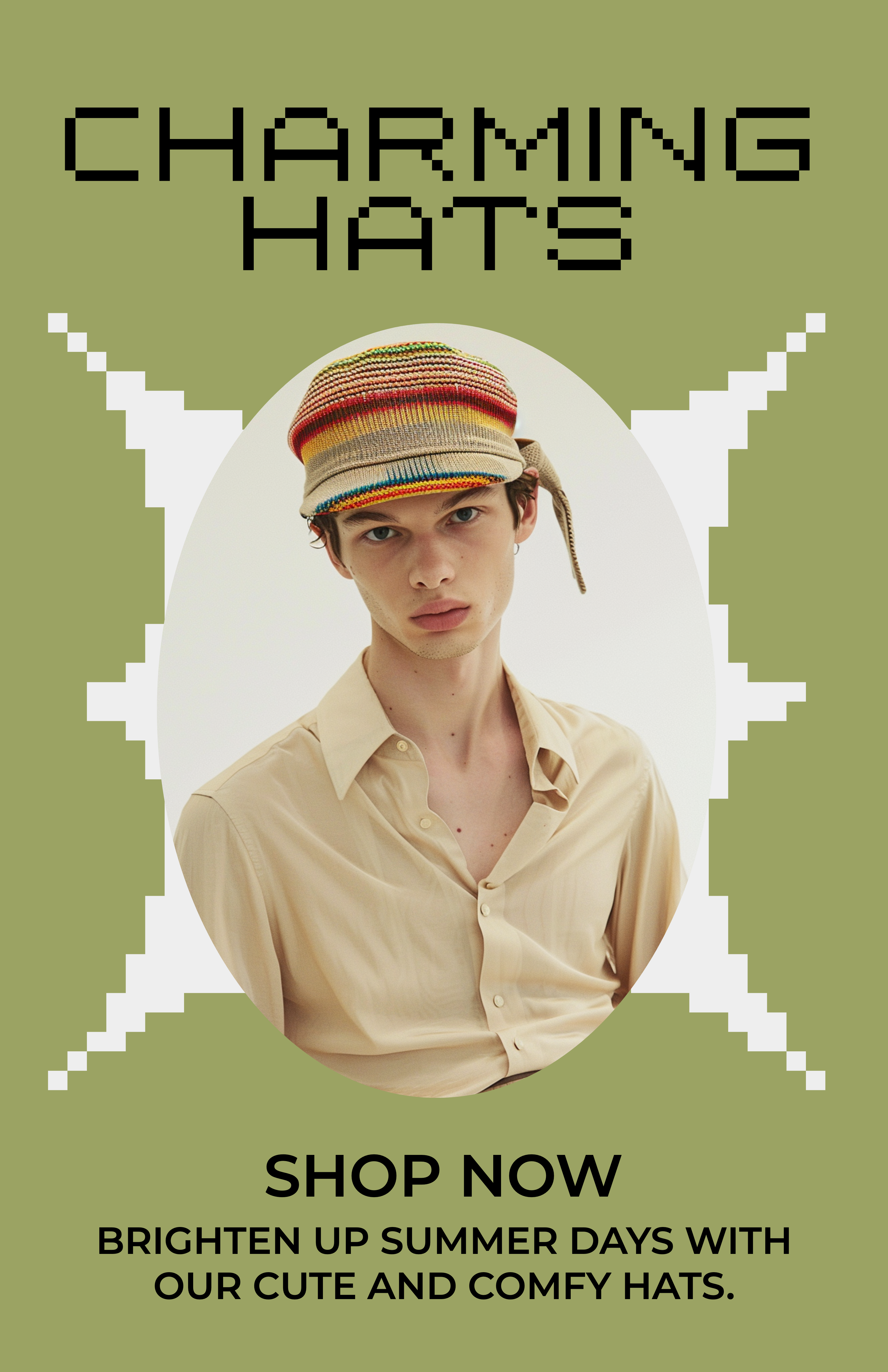 Template Olive Instagram-Story Template for Stylish Hat Promotion