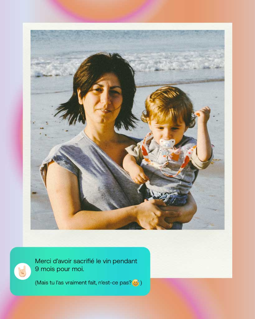 Sunset Beach Mother and Child Post Template