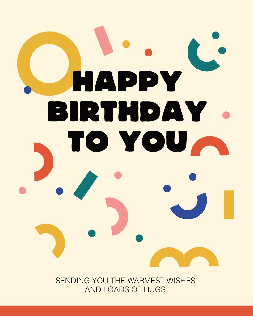 Colorful Happy Birthday Greetings Post