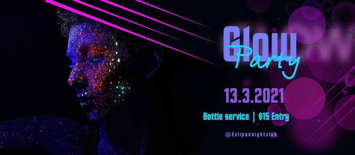 Neon Glow Party Nightclub Poster Design