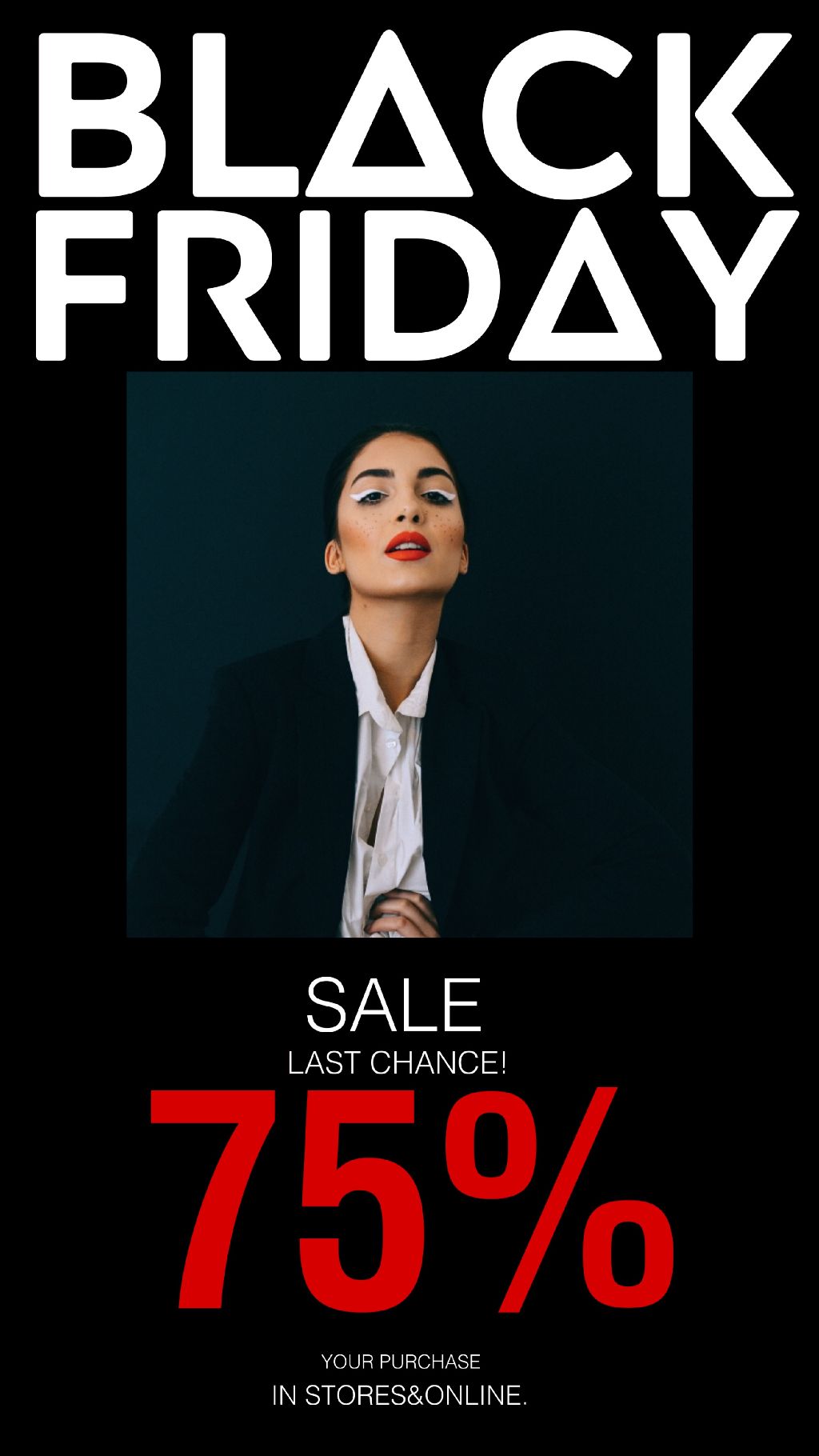 Black Friday Sale Poster Red and Black